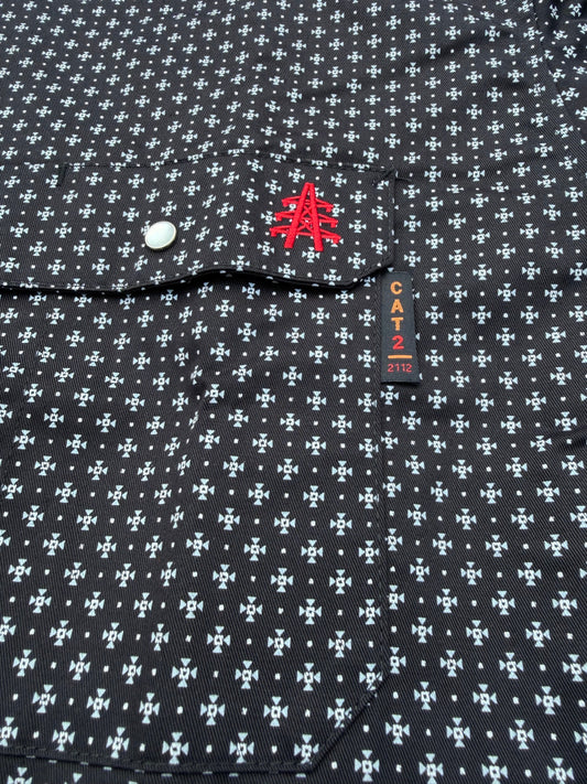 Reaper Black FR Pearl Snap Work Shirt