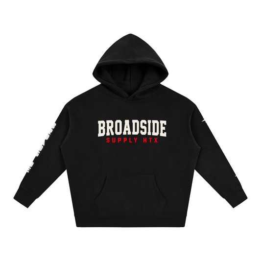 BroadsideOriginal,HeavyweightHoodie,BlackHoodie,Streetwear,Workwear,Houston,BuiltReady,SupplyHTX,Unisex