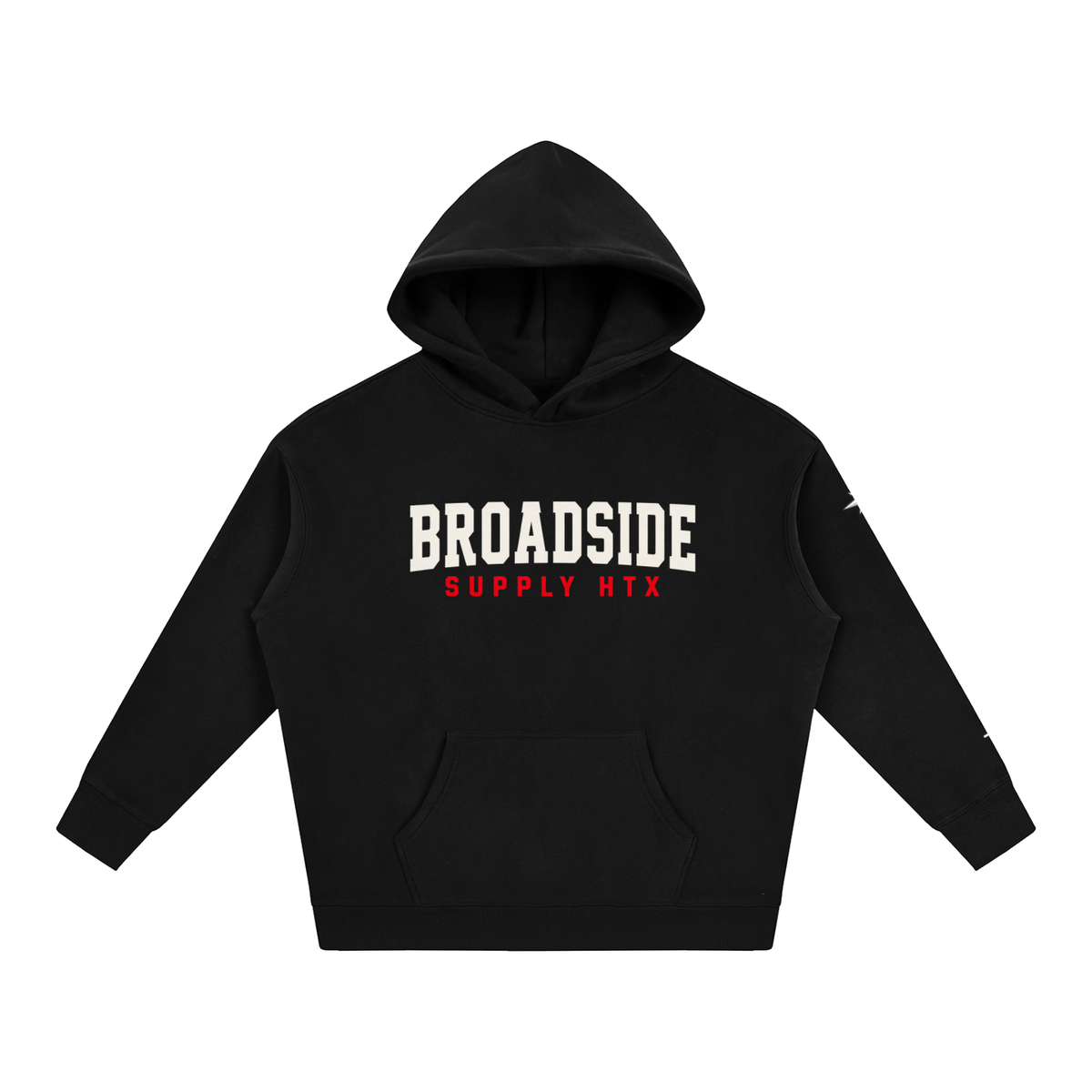 BroadsideOriginal,EssentialsHoodie,HeavyweightHoodie,BlackHoodie,Streetwear,Workwear,Houston,SupplyHTX,Unisex,ReducedGraphic,BuiltReady