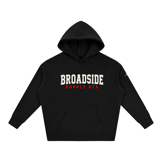 BroadsideOriginal,EssentialsHoodie,HeavyweightHoodie,BlackHoodie,Streetwear,Workwear,Houston,SupplyHTX,Unisex,ReducedGraphic,BuiltReady