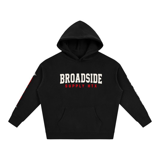 BroadsideOriginal,HeavyweightHoodie,BlackHoodie,Streetwear,Workwear,Houston,BuiltReady,SupplyHTX,Unisex